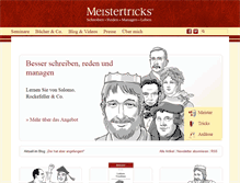 Tablet Screenshot of meistertricks.de